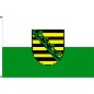Preview: Flagge Sachsen mit Wappen 90 x 150 cm