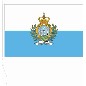 Preview: Flagge San Marino mit Wappen 150 x 225 cm