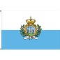 Preview: Flagge San Marino mit Wappen 90 x 150 cm