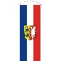 Preview: Bannerfahne Schleswig-Holstein mit Wappen 120 x 300 cm Marinflag