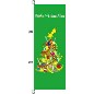 Preview: Flagge Frohe Weihnachten Tanne grüngrundig 400 x 150 cm