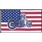 Preview: Flagge USA mit Harley Davidson 90 x 150 cm