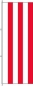 Preview: Flagge Wismar rot/weiß gestreift 300 x 120 cm