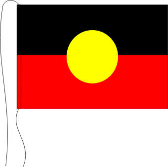Tischflagge Aboriginal 15 x 25 cm