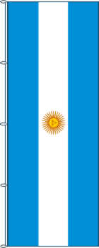 Flagge Argentinien mit Wappen 500 x 150 cm