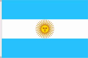 Flagge Argentinien mit Wappen 90 x 150 cm