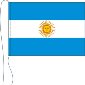 Tischflagge Argentinien mit Wappen 15 x 25 cm