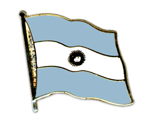 Anstecknadel Argentinien mit Wappen (VE 5 St?ck) 2,0 cm