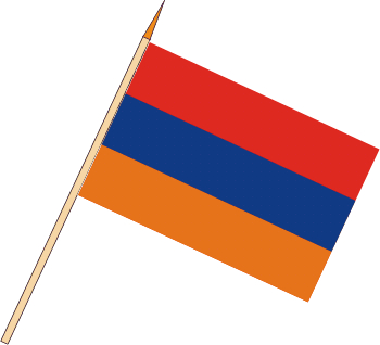 Stockflagge Armenien (VE 10 Stück) 45 x 30 cm
