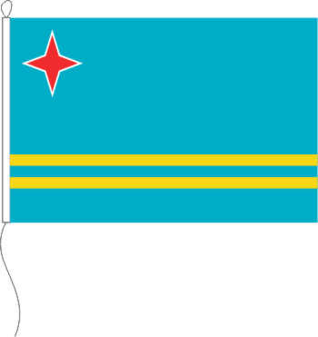 Flagge Aruba 20 x 30 cm