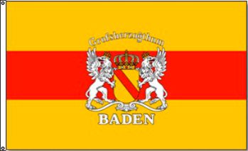 Flagge Baden mit Wappen 150 x 90 cm