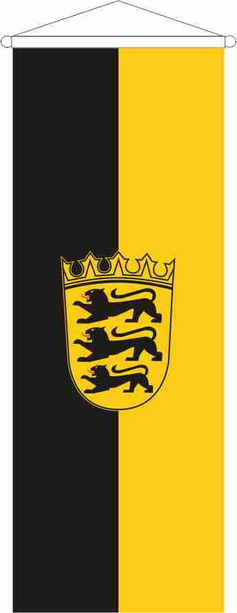 Banner Baden-Württemberg mit Wappen 120 x 300 cm Marinflag