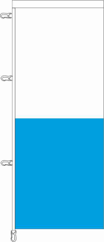 Auslegerfahne Bayern weiß-blau , waagerecht gestreift 150 x 400 cm Marinflag M/I