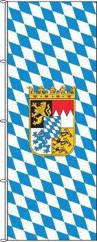 Flagge Bayern Raute mit Wappen 400 x 120 cm Marinflag