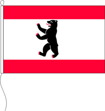 Stab Fahne Flagge aus aller Welt Berlin mit Bär Deutschland 30 x 45 cm  o