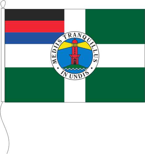 Fahne Flagge Borkum 40 x 60 cm Bootsflagge Premiumqualität