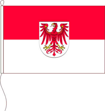 Flagge Brandenburg mit Wappen 100 x 150 cm