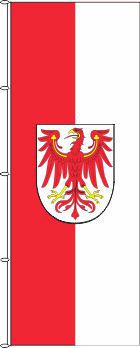 Flagge Brandenburg mit Wappen 200 x 80 cm