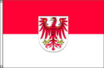 Flagge Brandenburg mit Wappen 90 x 150 cm