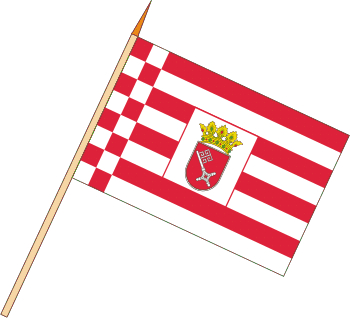 Stockflagge Fahne Flagge Paderborn 30 x 45 cm