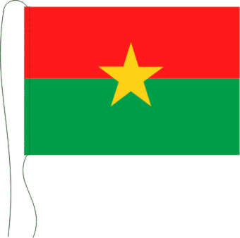 Tischflagge Burkina Faso 15 x 25 cm