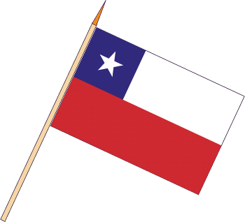Stockflagge Chile (VE 10 Stück) 30 x 45 cm