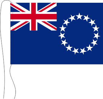 Tischflagge Cook Inseln 15 x 25 cm