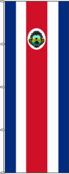 Flagge Costa Rica mit Wappen 200 x 80 cm Marinflag