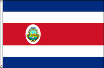 Fahnen Flagge Costa Rica Kostarika Wappen Neu 90 x 150 cm