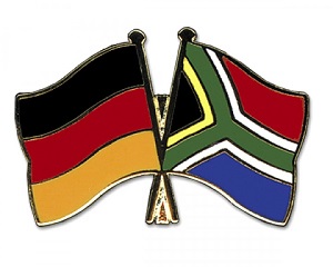 Anstecknadel Deutschland-Südafrika (VE 5 Stück) 2,2 cm