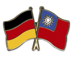 Anstecknadel Deutschland-Taiwan (VE 5 Stück) 2,2 cm