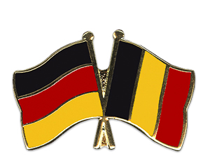 Anstecknadel Deutschland-Belgien (VE 5 Stück) 2,2 cm