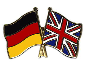 Anstecknadel Deutschland-Großbritannien (VE 5 Stück) 2,2 cm