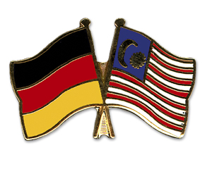 Anstecknadel Deutschland-Malaysia (VE 5 Stück) 2,2 cm