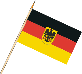 Stockflagge Fahne Flagge Bundesdienst Deutschland 30 x 45 cm 