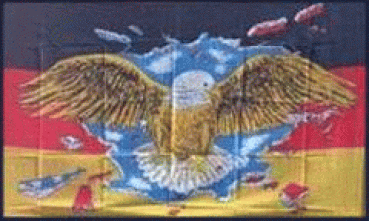 Flagge Deutschland mit durchb. Adler 150 x 90 cm