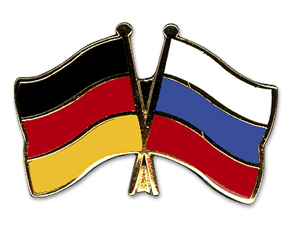 Anstecknadel Deutschland-Russland (VE 5 Stück) 2,2 cm