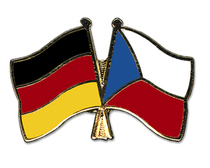 Anstecknadel Deutschland-Tschechische Republik (VE 5 Stück) 2,2 cm