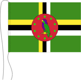 Tischflagge Dominika 15 x 25 cm