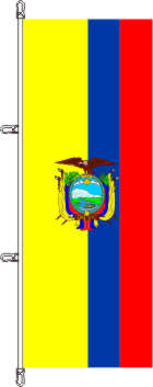 Flagge Ecuador mit Wappen 200 x 80 cm Marinflag