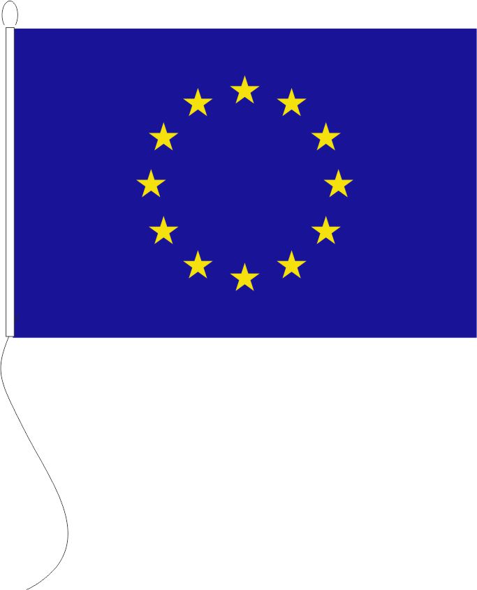 Flagge Europa   30 x 20 cm, Qualität Marinflag M/I