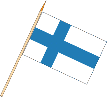 Stockflagge Finnland (VE 10 Stück) 45 x 30 cm