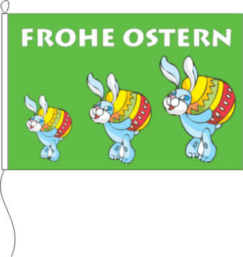 Flagge Frohe Ostern 3 Hasen 120 x 200 cm