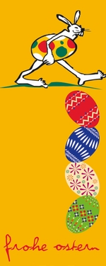 Flagge Frohe Ostern II 300 x 120 cm Marinflag