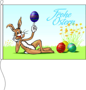 Flagge Frohe Ostern Osterhase 200 x 120 cm