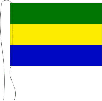 Tischflagge Gabun 15 x 25 cm
