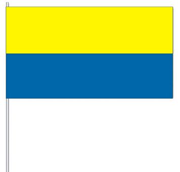 Papierfahnen Farbe gelb/blau  (VE  250 Stück) 12 x 24 cm