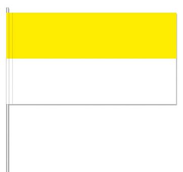 Papierfahnen Kirchen-Flagge gelb/weiß  (VE   50 Stück) 12 x 24 cm