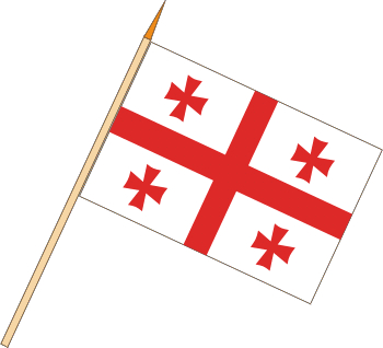 Stockflagge Georgien (VE 10 Stück) 30 x 45 cm