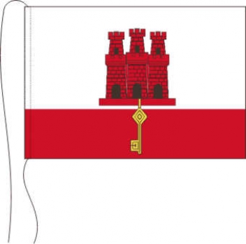 Tischflagge Gibraltar 15 x 25 cm